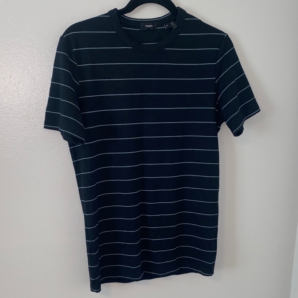 Theory Men's Essential Anemone Pinstripe T-Shirt - Picture 3 of 5